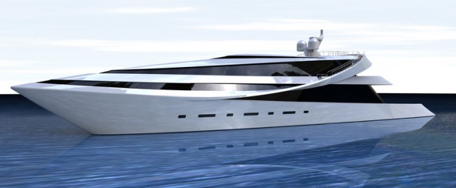 Megayacht MANTA design by Scott Henderson - white top