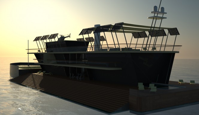 Rendering of the Nemus Dianae superyacht concept