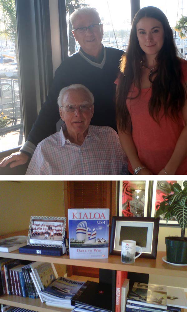 Ron Holland meets with Jim Kilroy and Nikki Holland at Marina Del Rey in Los Angeles