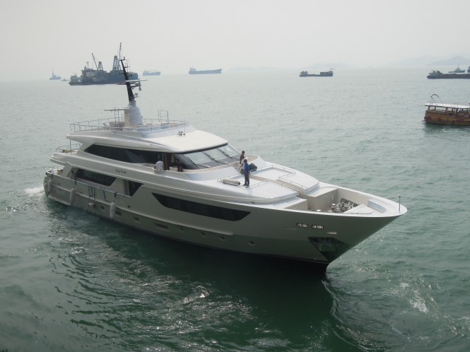 Sanlorenzo SD122 superyacht Lady Cecilia on the water