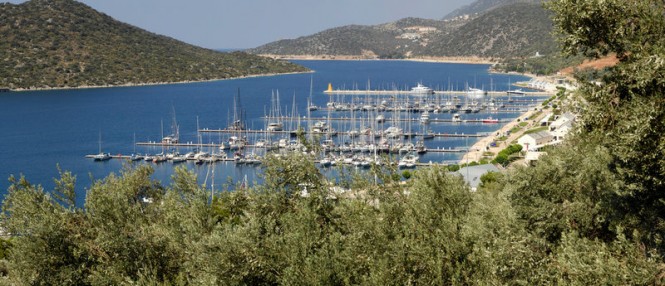 Setor Kas Marina situated in a popular Mediterranean yacht charter destination - Turkey