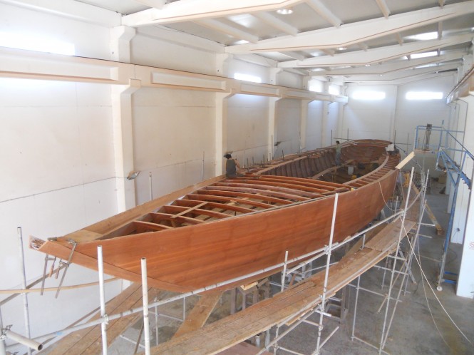 Tempus 90 under construction at Arkin Pruva Yachts