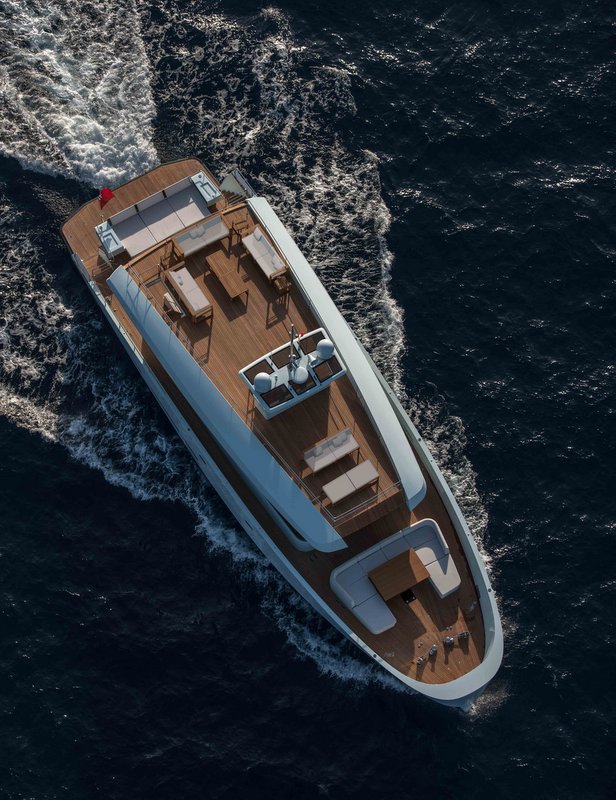 WallyAce 26m yacht Kanga - view from above