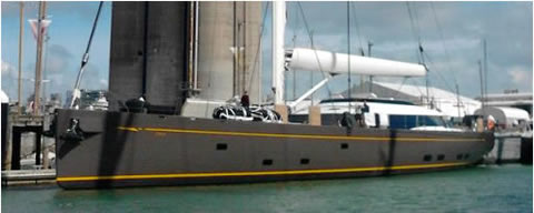 50m Fitzroy superyacht Ohana with sails by Doyle Sails and Stratis