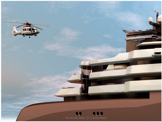 Nuvolari Lenard designed 120m PA122 yacht for Oceanco - Image courtesy of Nuvolari Lenard