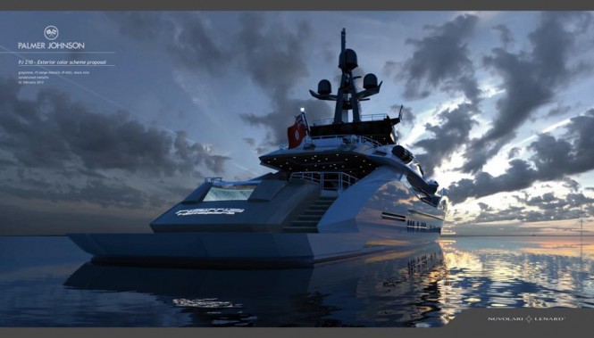 PJ 210 Project Stimulus Yacht designed by Nuvolari Lenard - Built by Palmer Johnson - Image courtesy of Nuvolari Lenard Design