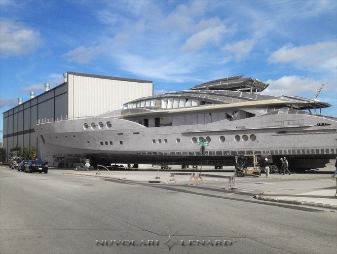 PJ210 superyacht designed by Nuvolari Lenard under build at Palmer Johnson - Image courtesy of Nuvolari Lenard Design