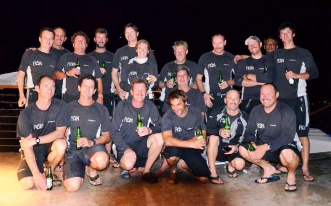The crew of Ran Leopard yacht at YCCS Virgin Gorda Photo credit YCCS