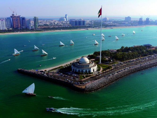 Yas Marina situated in a fabulous yacht charter destination - Abu Dhabi