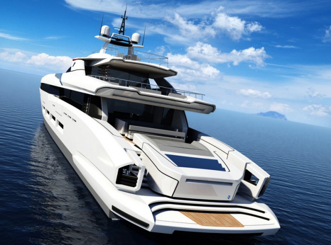 58m Francesco Paszkowski superyacht design - aft view