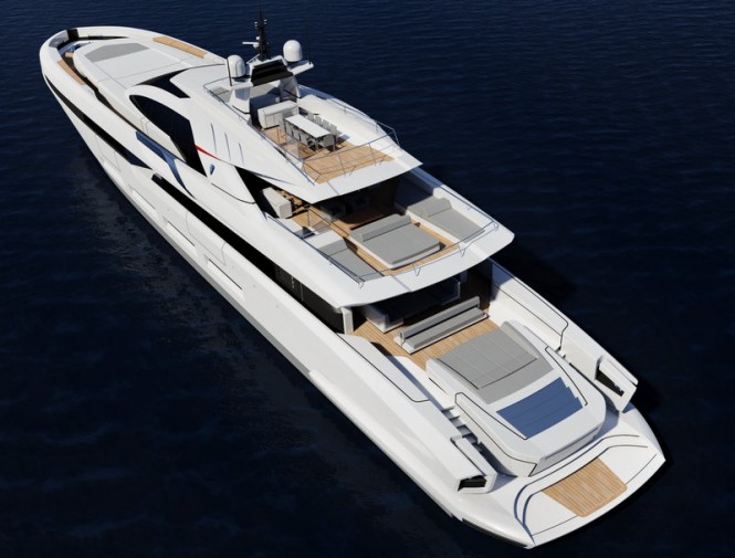 58m Francesco Pazskowski motor yacht design - view from above