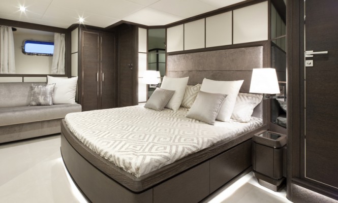 Luxurious cabins aboard Cerri 102 FlyingSport Hull 2 Yacht