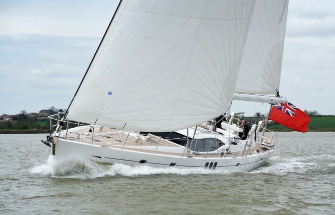 Luxury yacht Oyster 625 at sail - Image courtesy of Oyster Marine