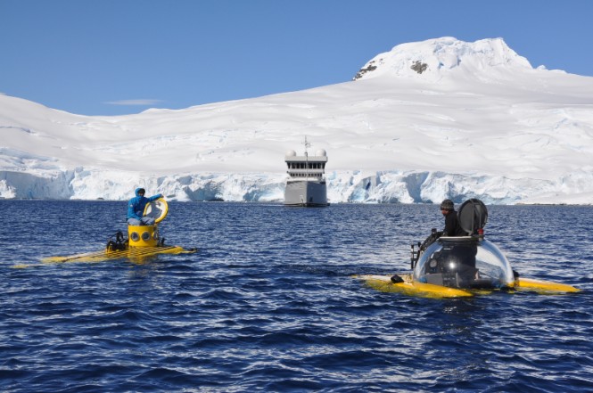 Triton 1000/2 and PC1201 submersibles during Henry Cookson Adventures trip on board expedition charter yacht SURI
