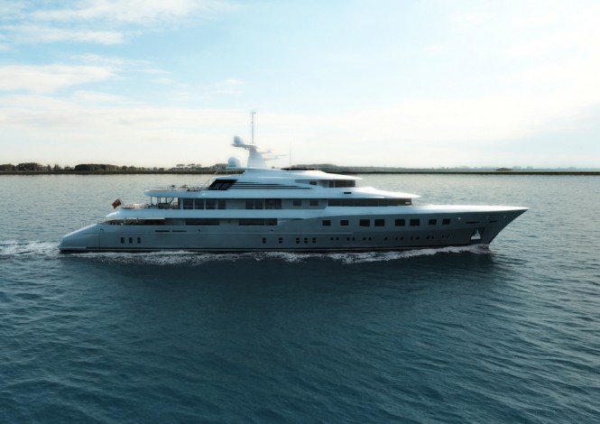 72 m mega yacht Red Square by Dunya Yachts - Image courtesy of Dunya Yachts