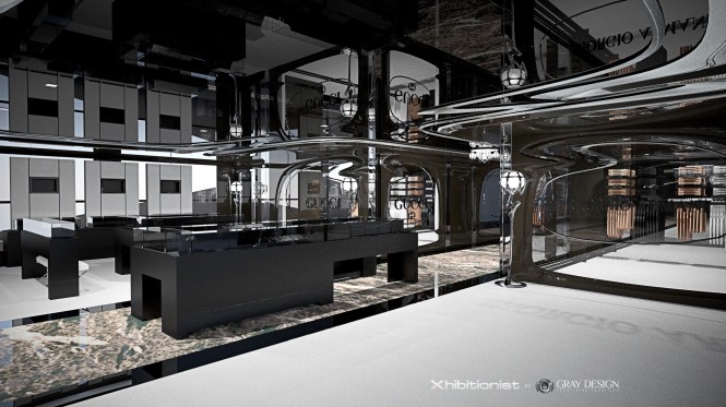 75 m mega yacht Xhibitionist concept - Shop