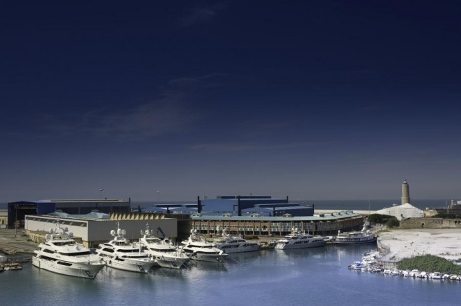 Benetti shipyard in Livorno - Italy