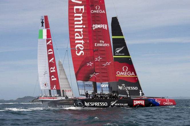 Emirates Team New Zealand testing on the Hauraki Gulf © Chris Cameron/ Emirates Team New Zealand