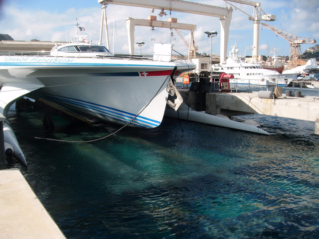 Launch of PlanetSolar in La Ciotat on February 28