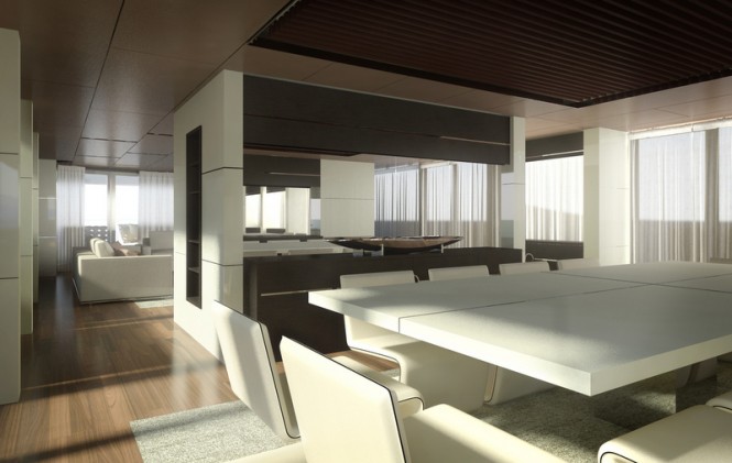 Luxury yacht Acapulco 55 concept - Dining