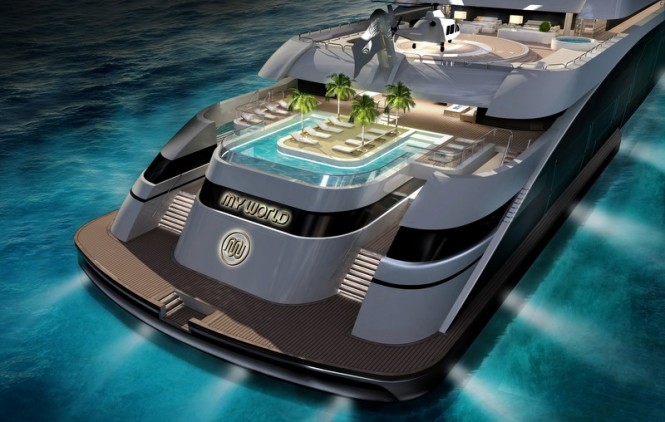My World superyacht concept - aft view