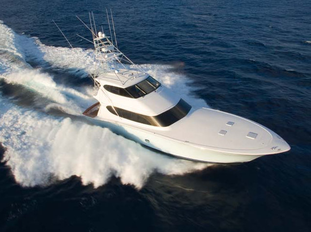 New Hatteras 77 Convertible Yacht equipped with Seakeeper M26000 gyro