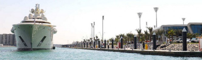 Yas Marina situated in a fascinating yacht charter destination - Abu Dhabi in UAE