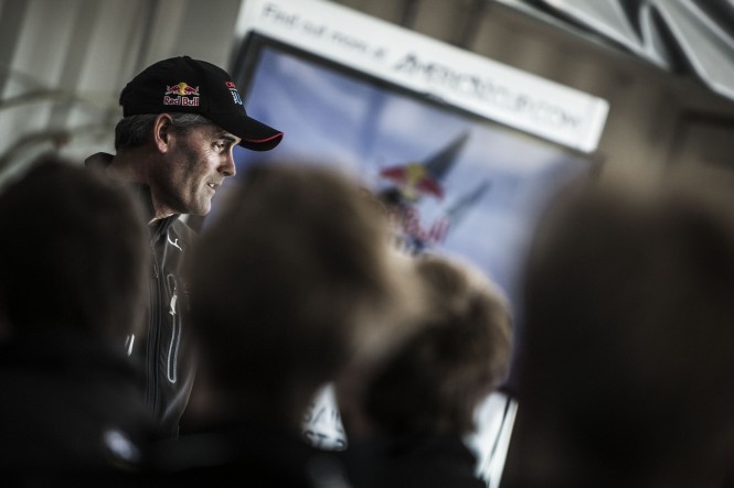 Team Oracle CEO Russel Coutts greets the sailors on the opening day of the Red Bull Youth America´s Cup Selection Series