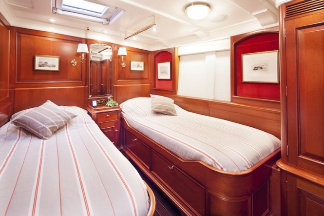 Sailing yacht Kamaxitha - guest cabin  - Photo by Cory Silken