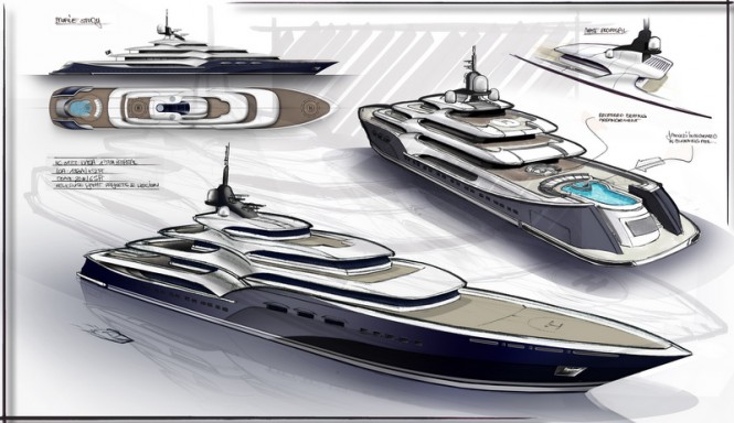 138m Yacht Dash Concept by Newcruise - Design Development