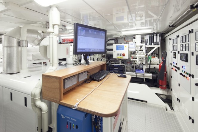 Luxury yacht Kamaxitha - Technical area - photo Cory Silken