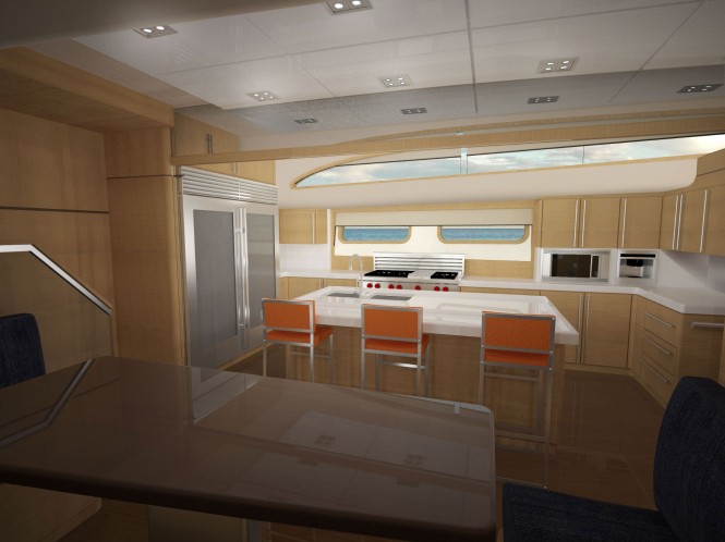 30m motor yacht 100 Motor concept - Galley