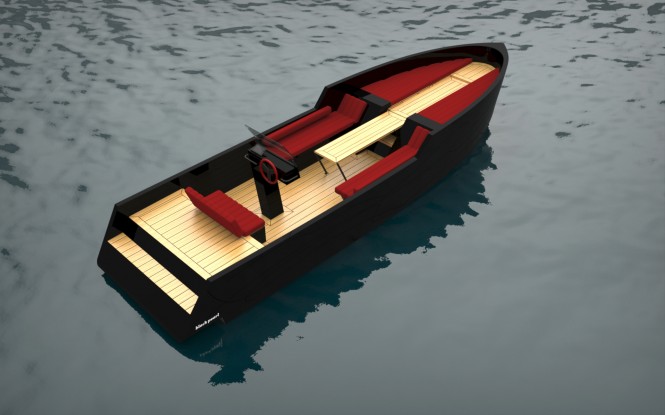 Black Pearl superyacht tender by Schaaf Boats with coating system from FL-Coatings