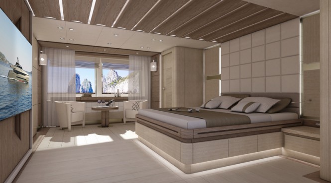 Columbus Sport 130 Hybrid Superyacht - Owners Stateroom