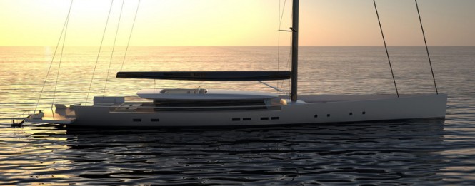 Latest 60m Van Geest OPEN Superyacht Concept - side view