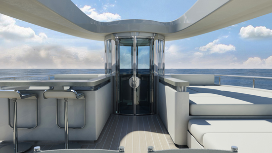 Lift Emotion's elevator solution for luxury catamaran yacht 'quaranta'