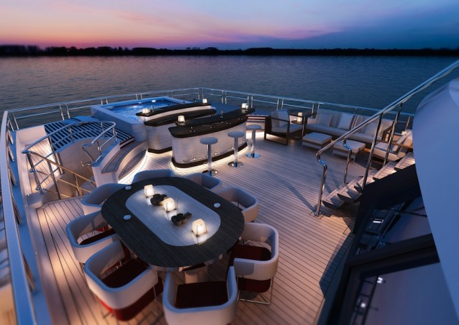 Red Square Yacht - Bridge Deck - Image courtesy of Dunya Yachts