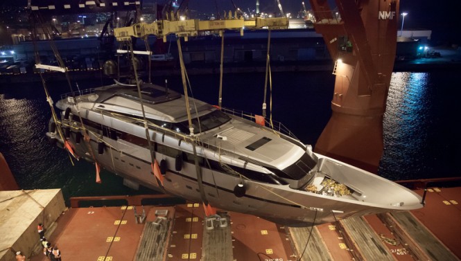 Superyacht 40Alloy being transported to the Middle East