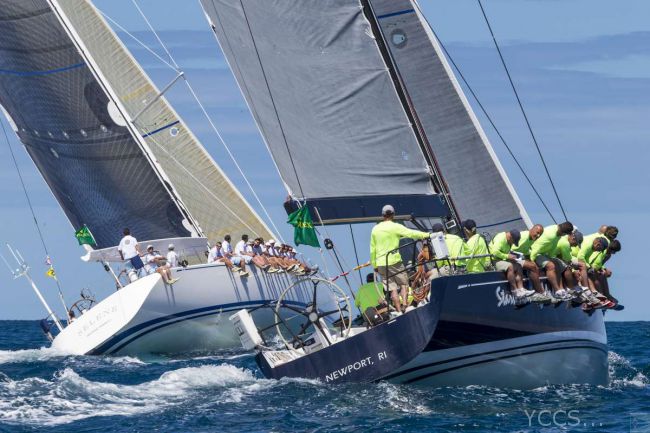 Swan 80 superyacht Selene and Swan 601 yacht Stark Raving Mad - Photo by Rolex Carlo Borlenghi