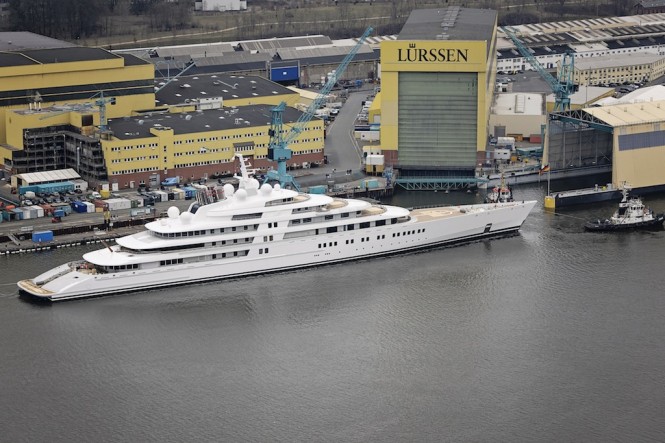 180m luxury mega yacht AZZAM ©Klaus Jordan