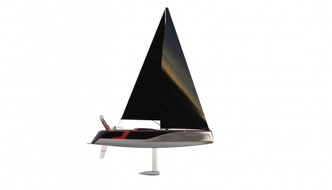 25m Poseidon yacht concept under sail