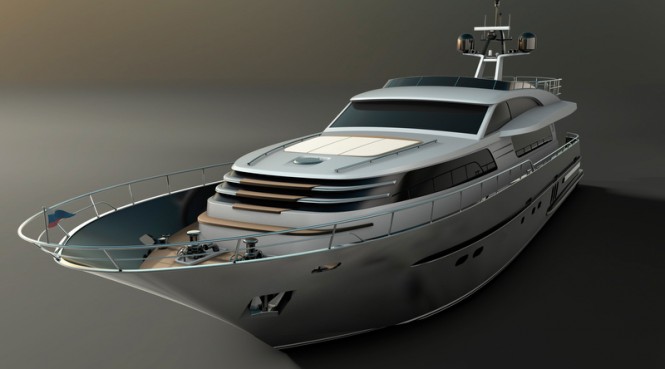 26m Continental III Yacht - front view