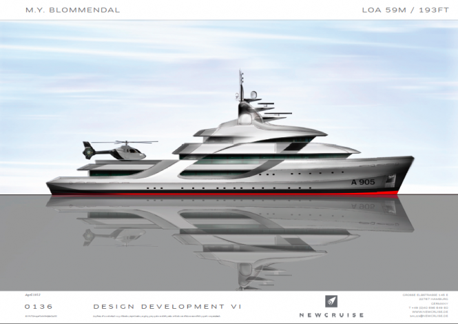 59m survey vessel conversion project by Newcruise for ICON Yacht Design Challenge