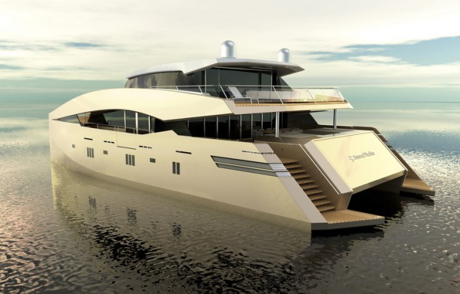 90 Sunreef Power Yacht - aft view