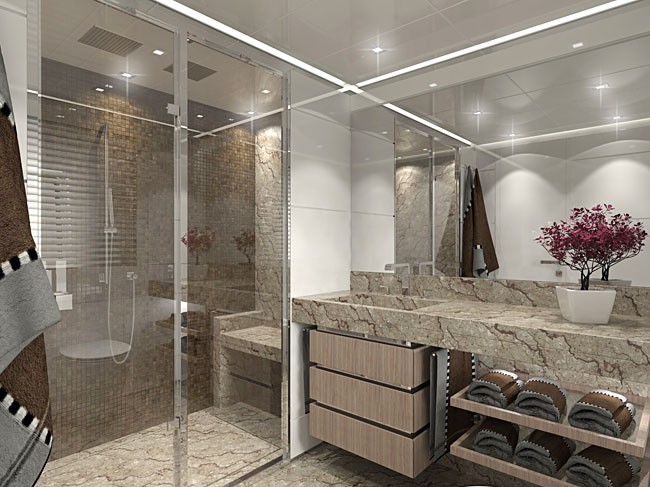 Canados 120 motor yacht Hull No. 2 - Guest Bathroom