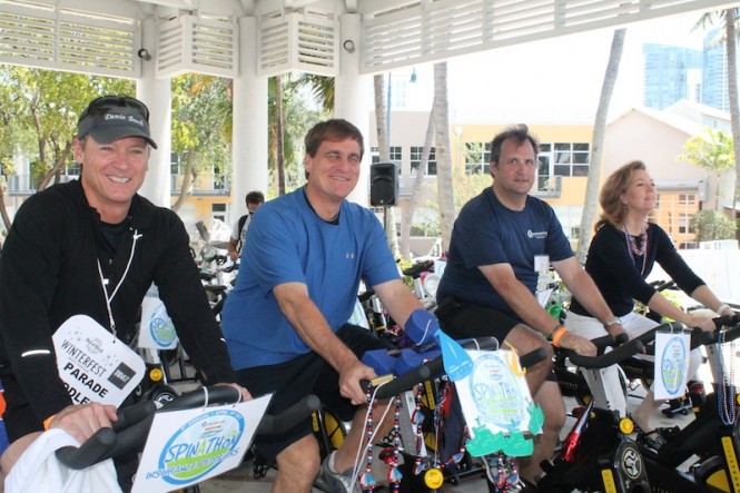 From L-R Mayor Walter Duke, Mayor Jack Seiler, Mole Telfer, MICF Chairman, Mayor Kristin Jacobs