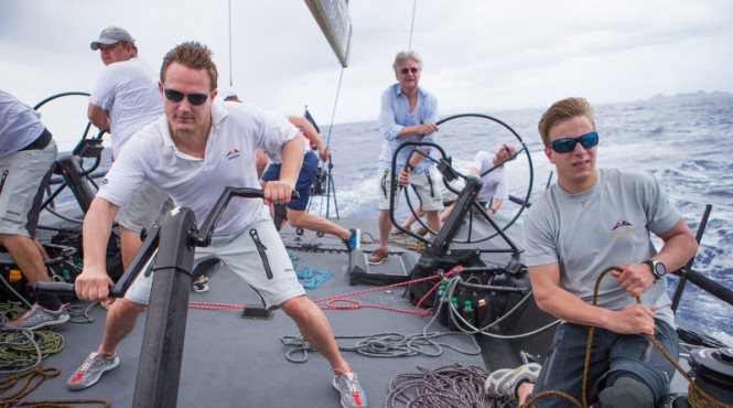 Jens Kellinghusen, owner/skipper on board Ker 51 yacht Varuna © Christophe Jouany / Les Voiles de Saint-Barth