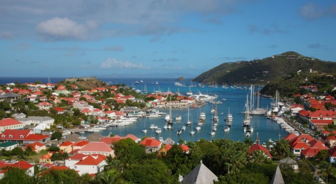 Race Fleet dockside in Gustavia Harbour  © Tim Wright / Les Voiles de St Barth