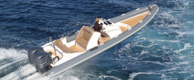 Scorpion Serket 88 yacht tender - chase boat to 120ft Benetti charter yacht Giorgia