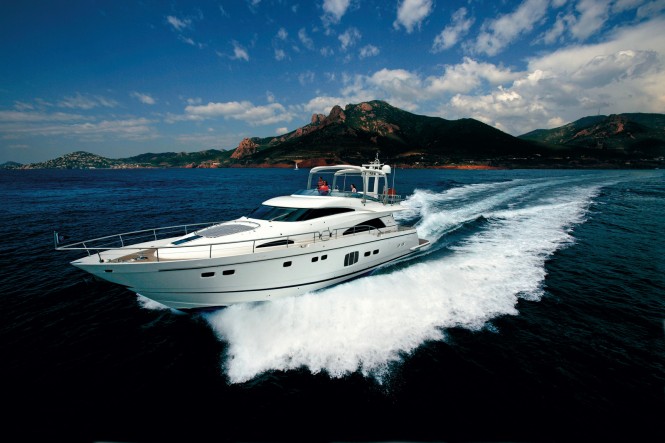 Squadron 78 charter yacht XKE built by Fairline Boats